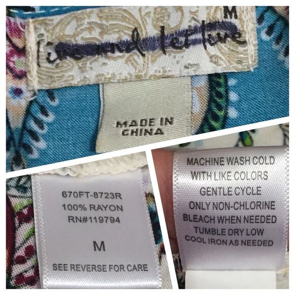 LIVE AND LET LIVE (ONE WORLD) BOHO PEASANT DRESS - Picture 8 of 8